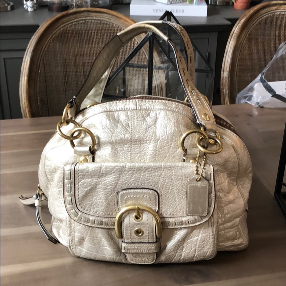 Coach metallic gold handbag.